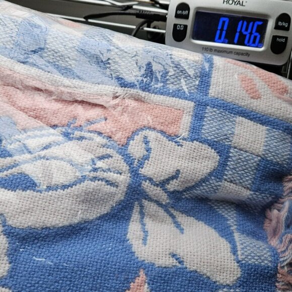 Disney Woven Knit Baby Blanket Mickey Mouse Minnie Donald Duck Pluto Vintage - Picture 14 of 14